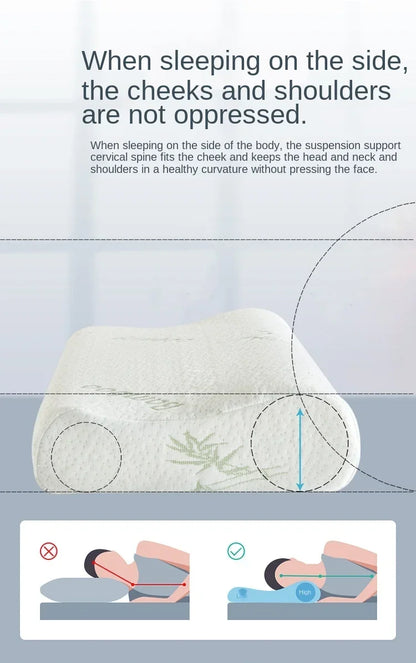 Bamboo Memory Foam Orthopedic Cervical Pillow