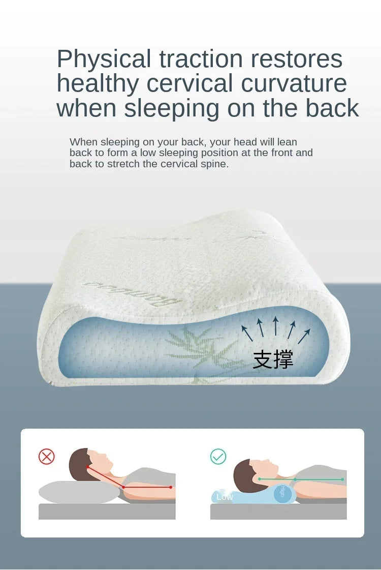 Bamboo Memory Foam Orthopedic Cervical Pillow